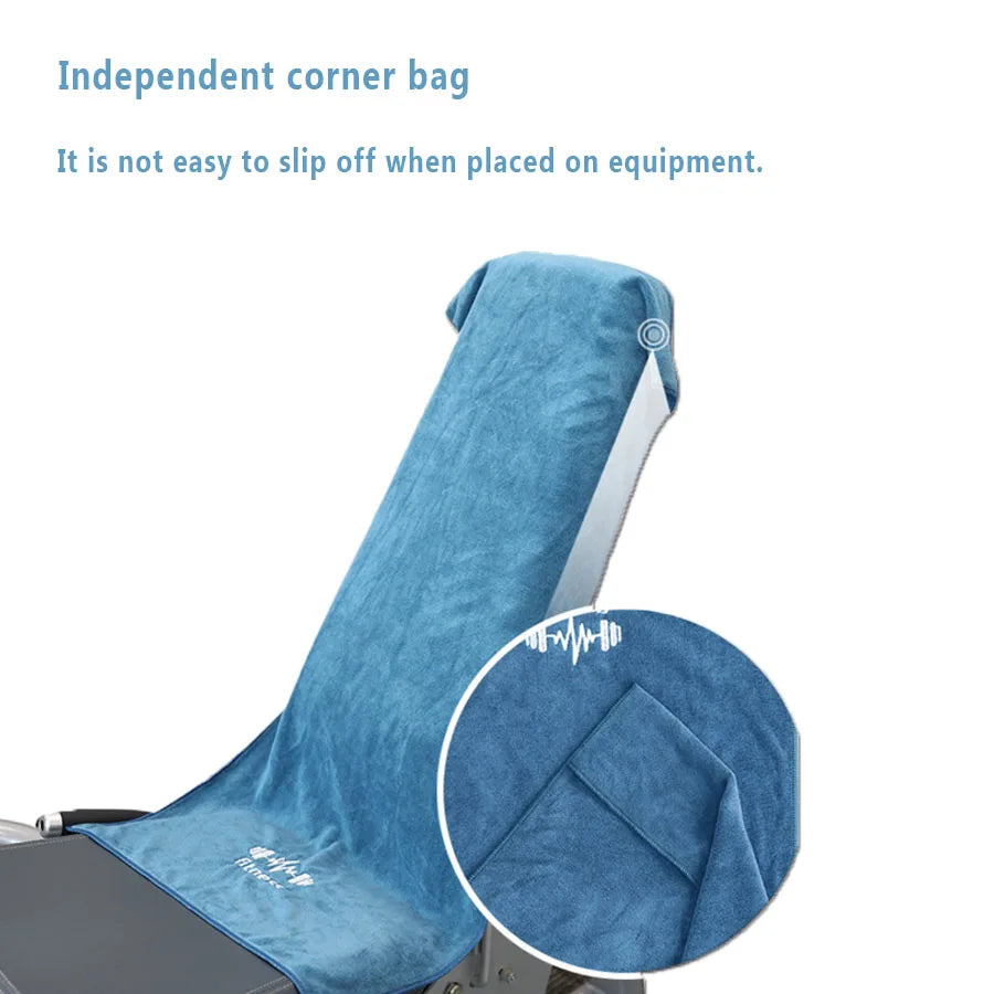 Blue hanging loop on a piece of equipment with text indicating it's independent and not easy to slip off.