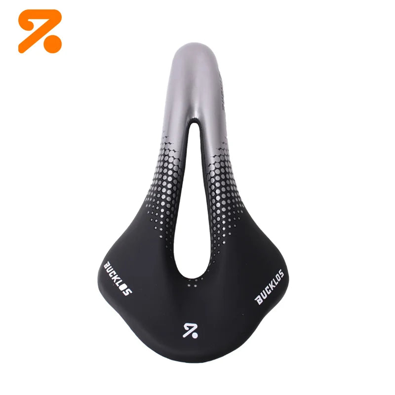 Bucklos Mountain & Road Bike Saddle – 24.5×14.5mm Hollow Comfort Cycling Cushion