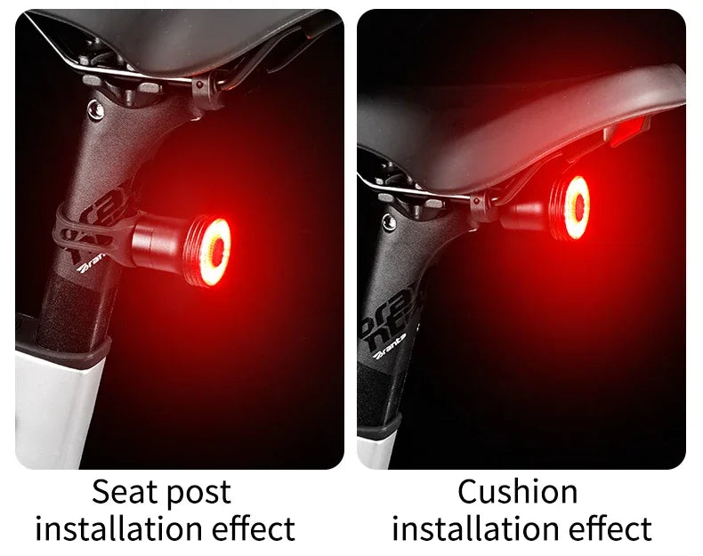 Smart Auto Brake Sensing Bike Tail Light — USB Rechargeable Waterproof LED