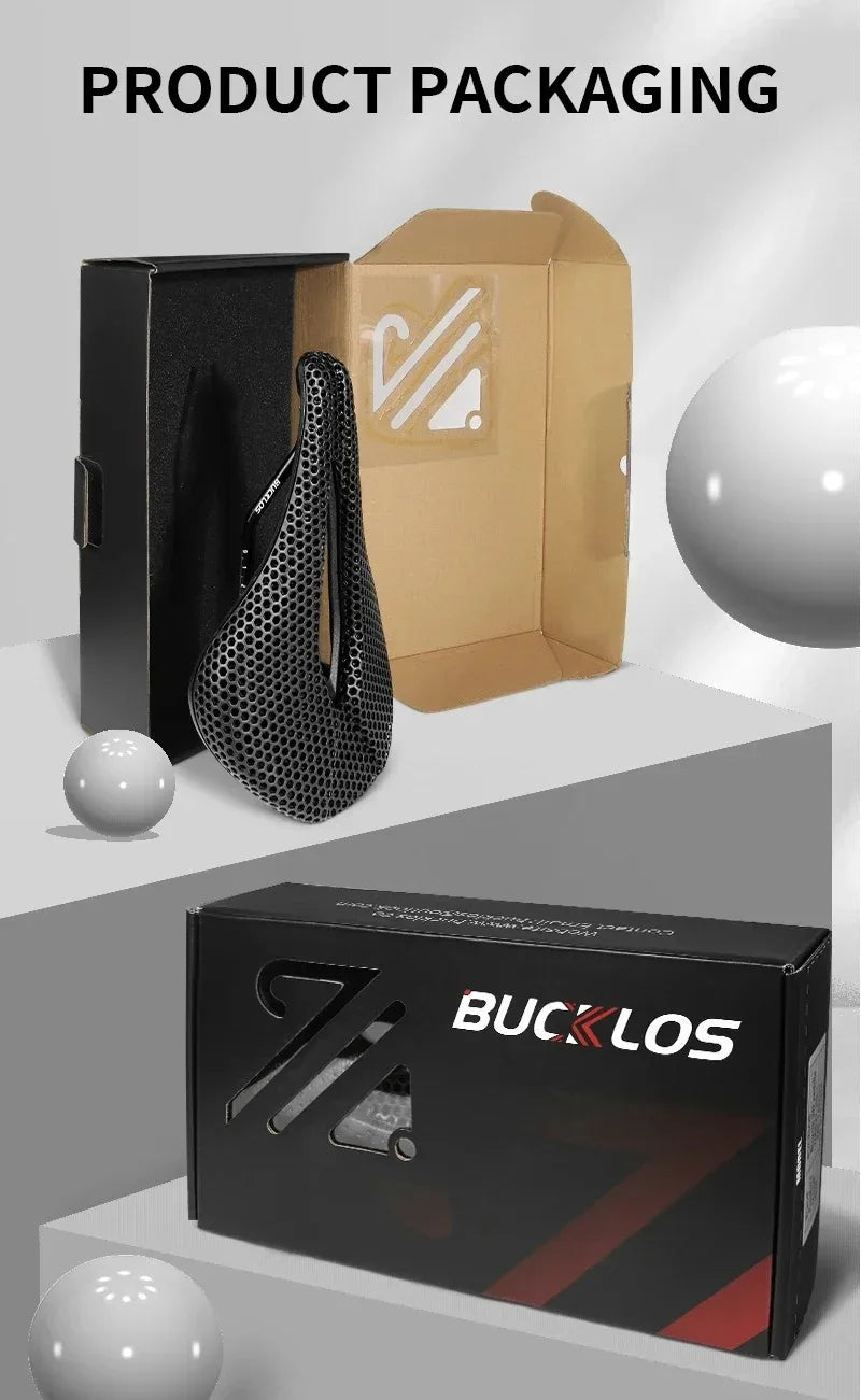 Bucklos Carbon 3D Printed Bicycle Saddle – 143mm/155mm Road & Mountain Bike