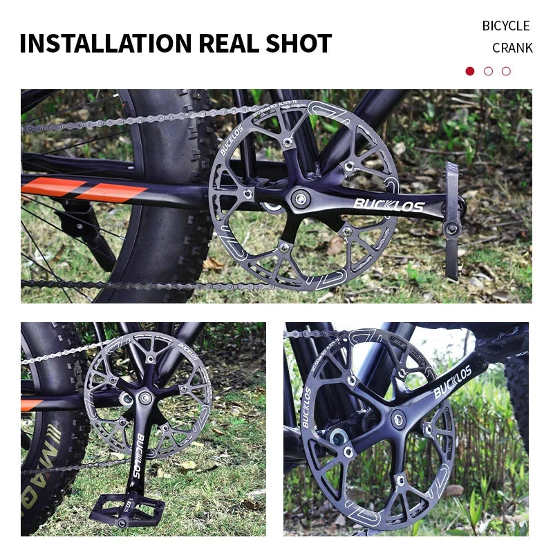 Bucklos 130BCD Folding Bicycle Crankset 170mm – 45T/47T/53T/56T/58T for BMX & Road Bike