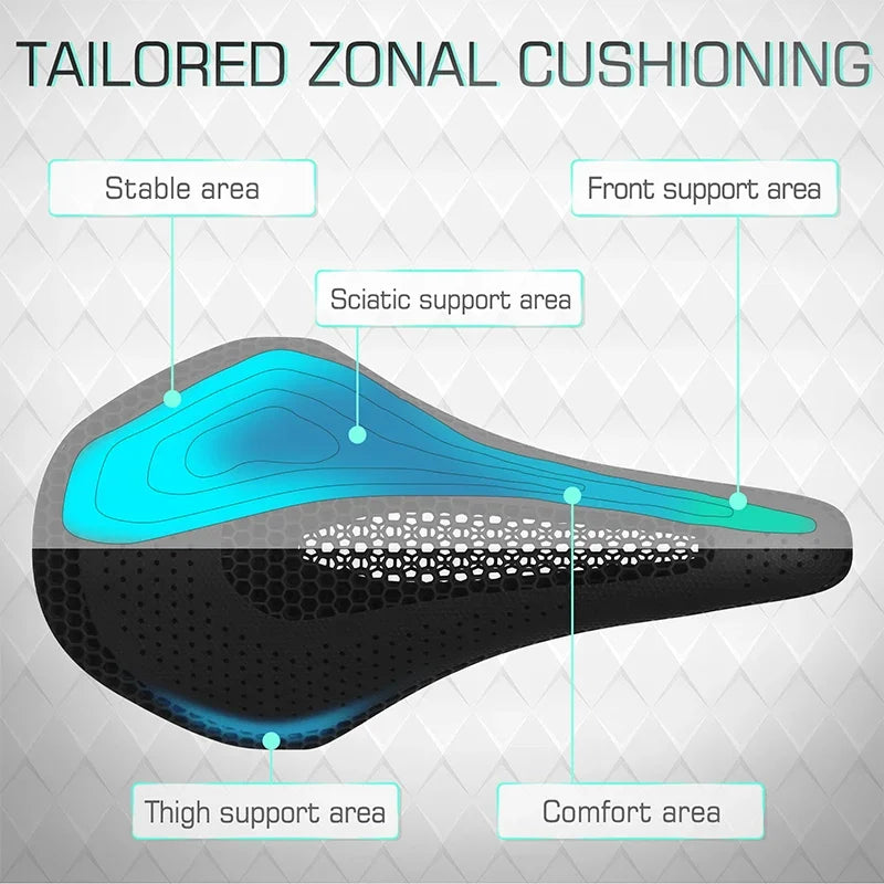 Bucklos 3D Carbon Ultralight Bike Saddle – 143mm Full Carbon Road & MTB Seat