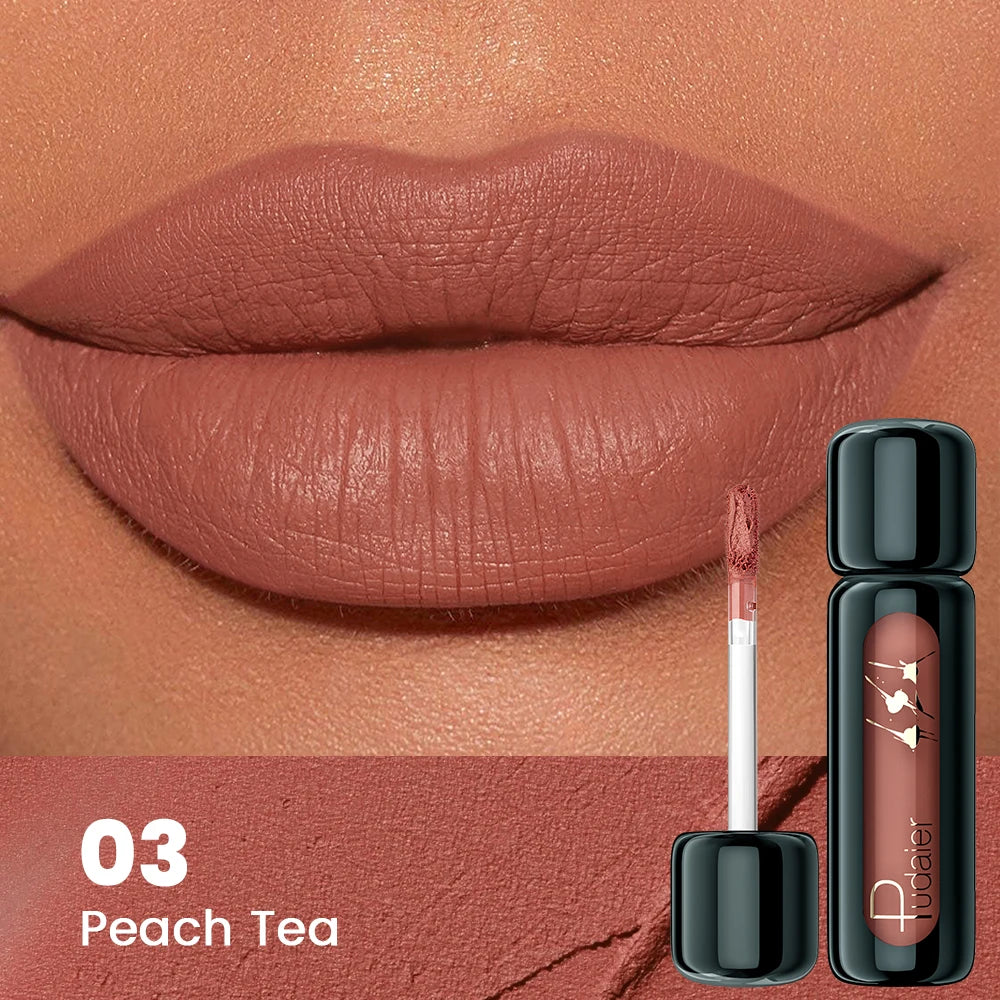 Matte Velvet Lip Gloss – Highly Saturated Long-Lasting Liquid Lip Mud, All Skin Tones
