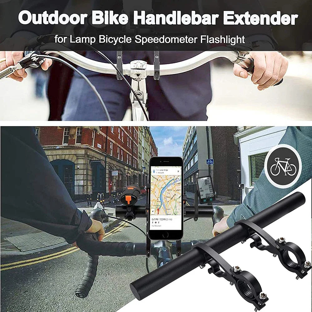 Aluminium Alloy Bicycle Handlebar Extender — 20cm Front Light Bracket