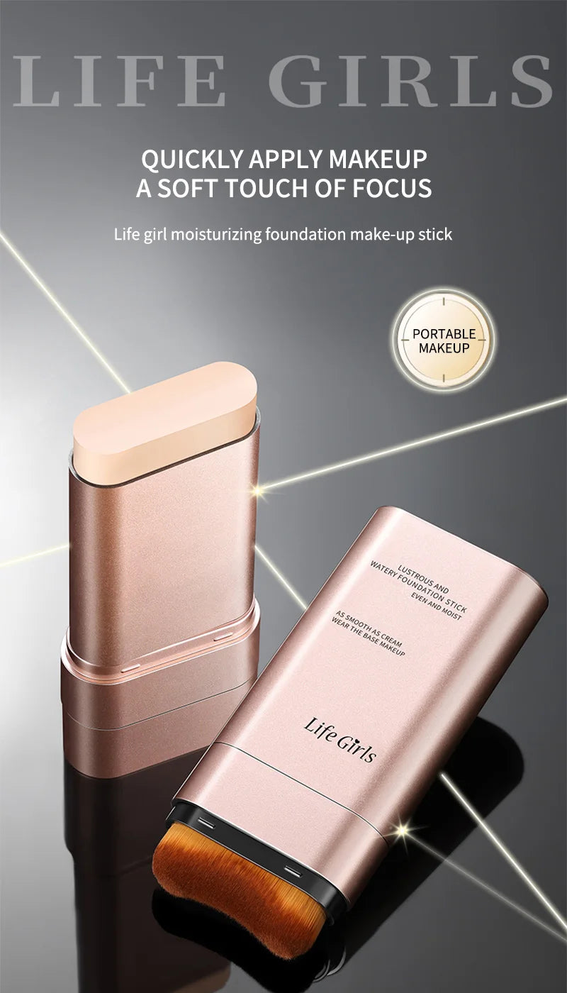 Hydrating Rotary Foundation Stick with Built-In Brush