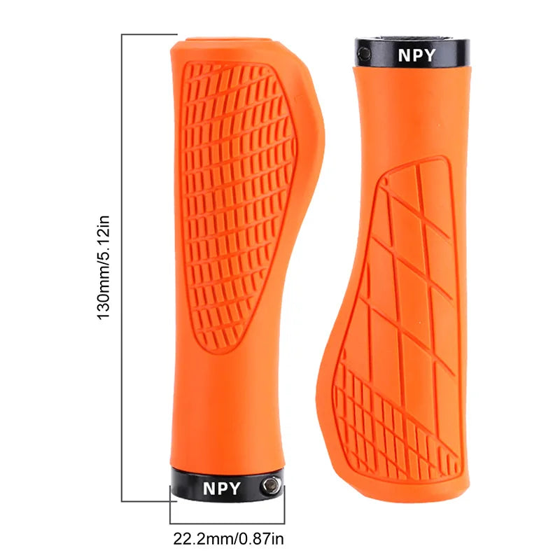 Lock-On MTB Handlebar Grips — Soft Rubber Non-Slip