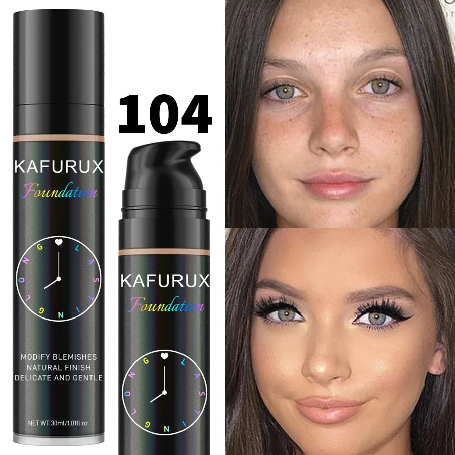 8-Shade Waterproof Liquid Foundation — Full Coverage