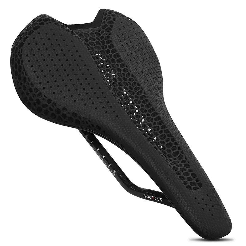 Bucklos 3D Carbon Ultralight Bike Saddle – 143mm Full Carbon Road & MTB Seat