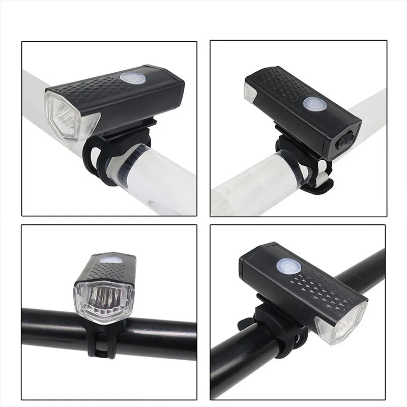 USB Rechargeable Bike Headlight & Taillight Set