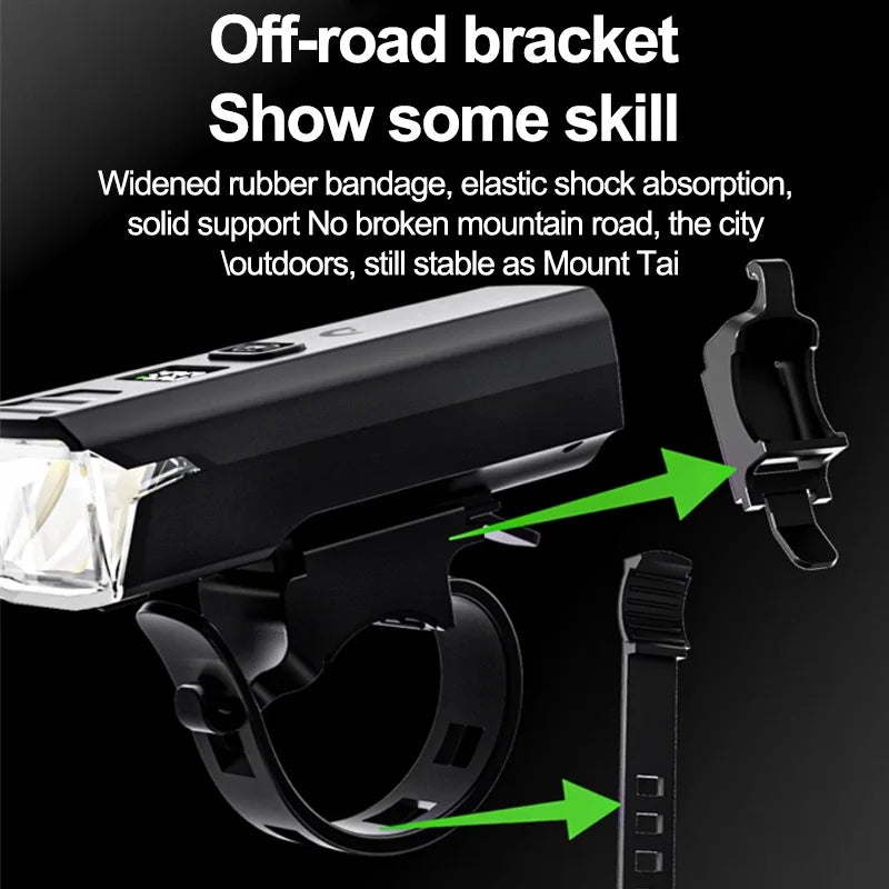 USB-C Rechargeable Bike Light with Digital Display