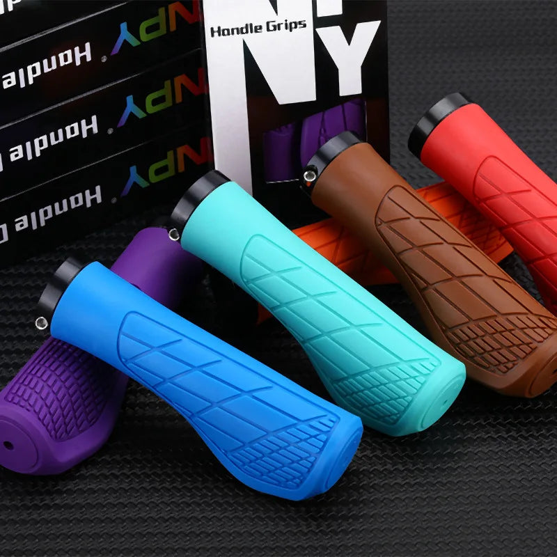 Lock-On MTB Handlebar Grips — Soft Rubber Non-Slip
