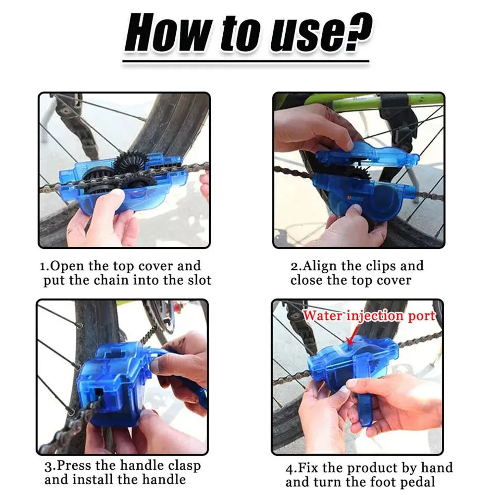 MTB Bike Chain Cleaner & Brush Tool Set