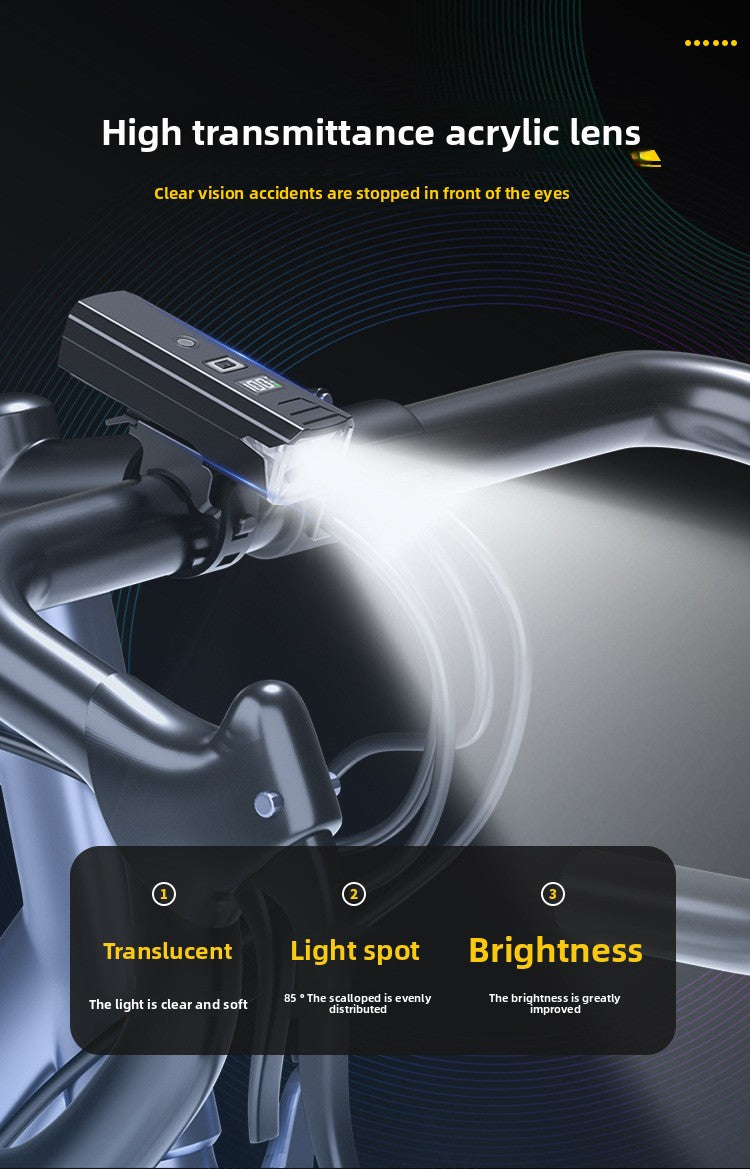 USB-C Rechargeable Bike Light with Digital Display