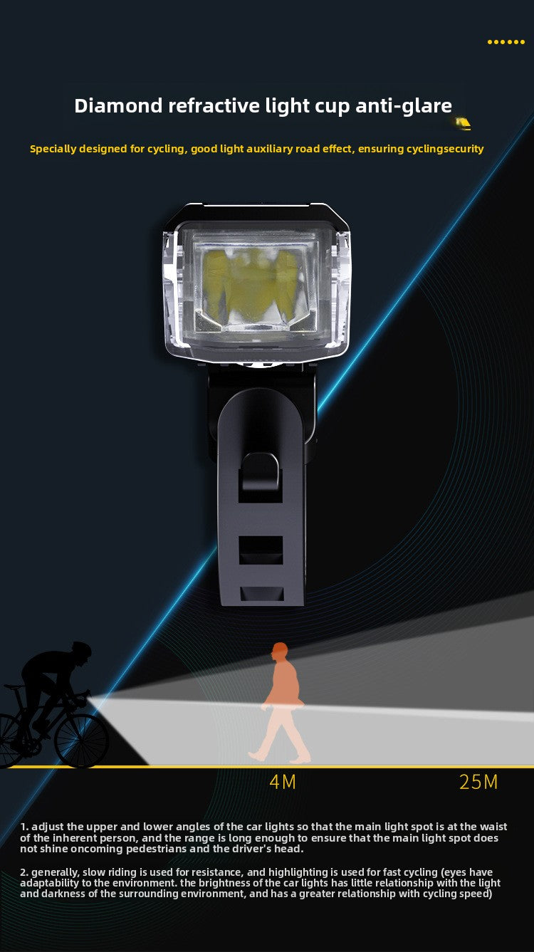 USB-C Rechargeable Bike Light with Digital Display