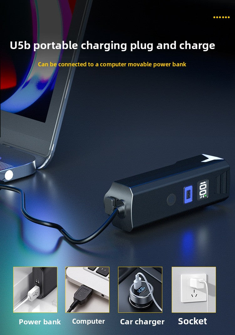 USB-C Rechargeable Bike Light with Digital Display