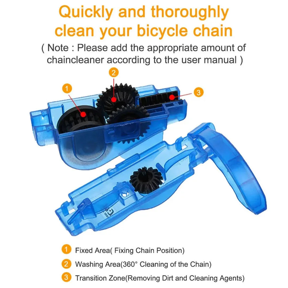 MTB Bike Chain Cleaner & Brush Tool Set