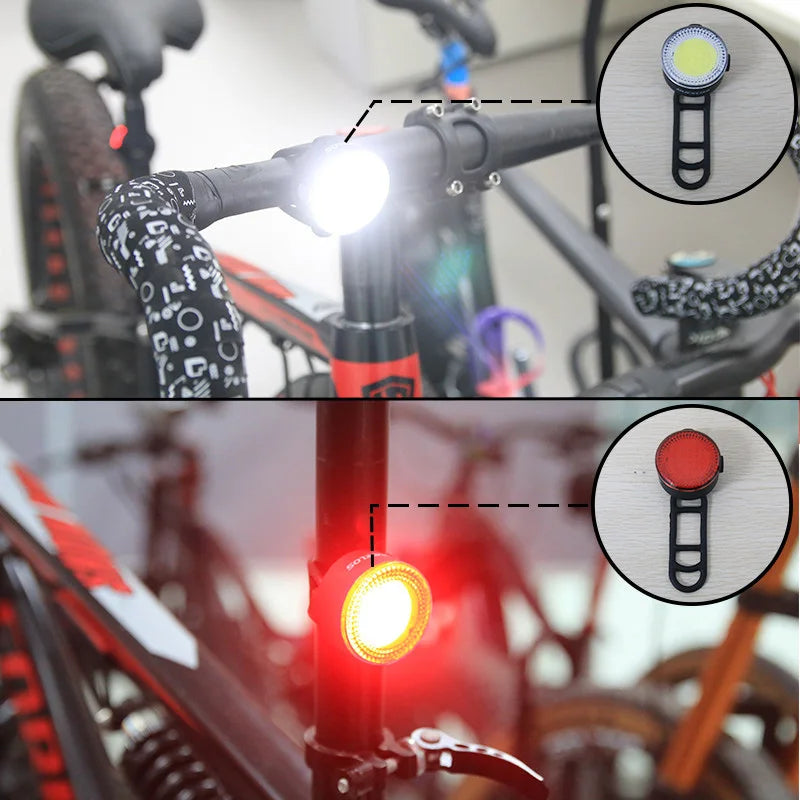 BUCKLOS 500lm USB Bike Light Set with Taillight